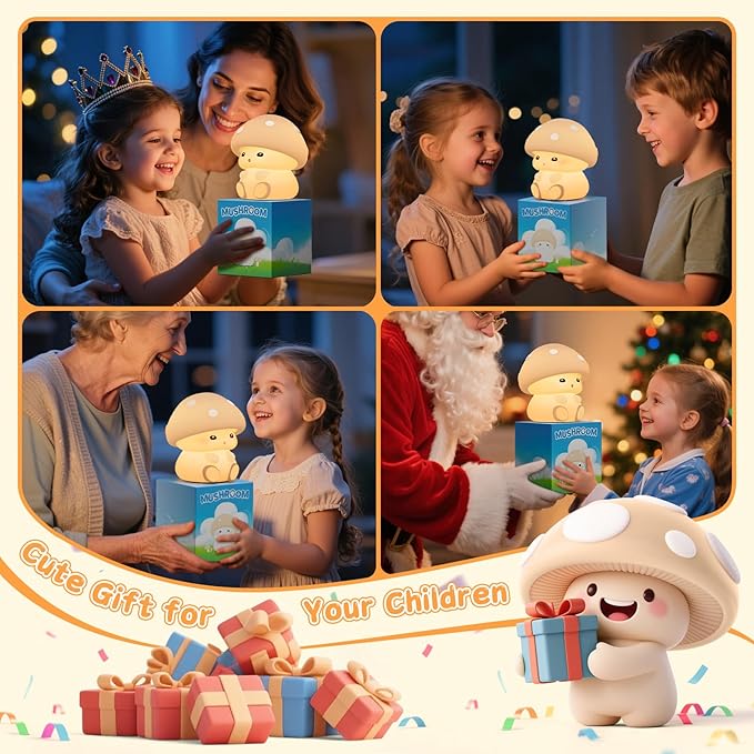 Mushroom Night Light, Touch Control - Image 7