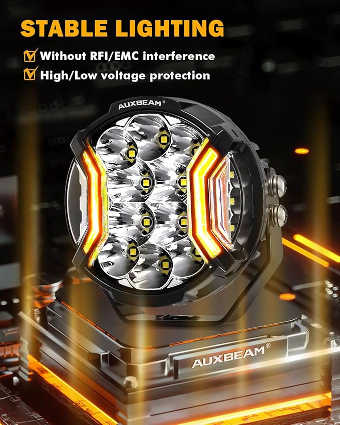 Auxbeam 5In V-Ultra Series 172W LED Light Pods, Offroad Round Driving Light - Image 6