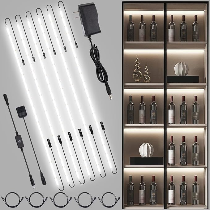 JUSJUBR LED Lights for Shelves, Display Case, Wardrobe and Closet, Under by Jusjubr