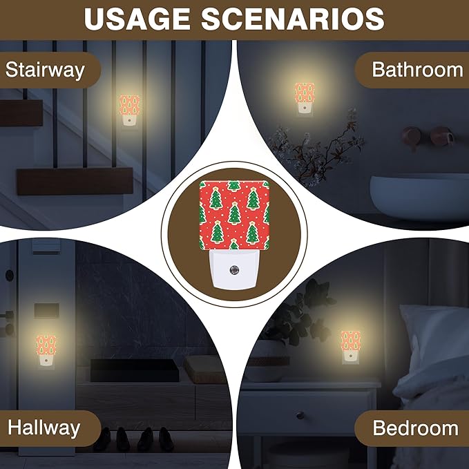Christmas Trees Night Light, Plug-in Nightlight - Image 6