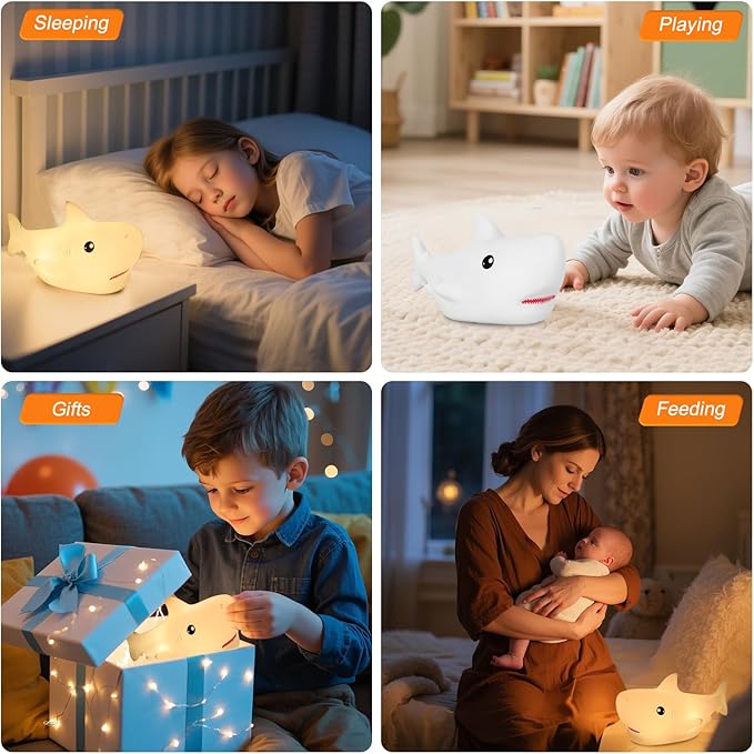 ZKLiLi Remote Shark Night Light, Cute Silicon Night Light - Image 3