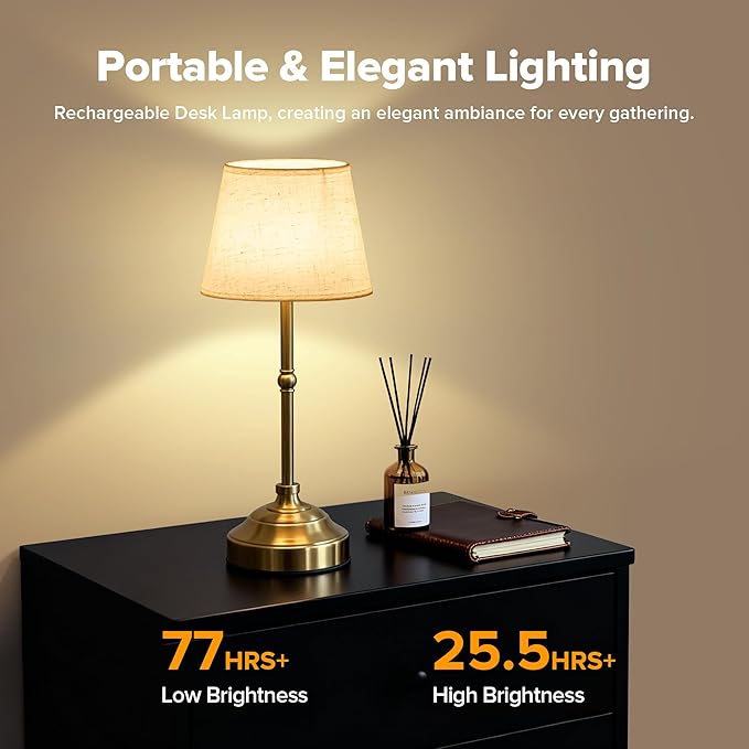 Cordless Table Lamp, Rechargeable Desk Lamp - Image 2