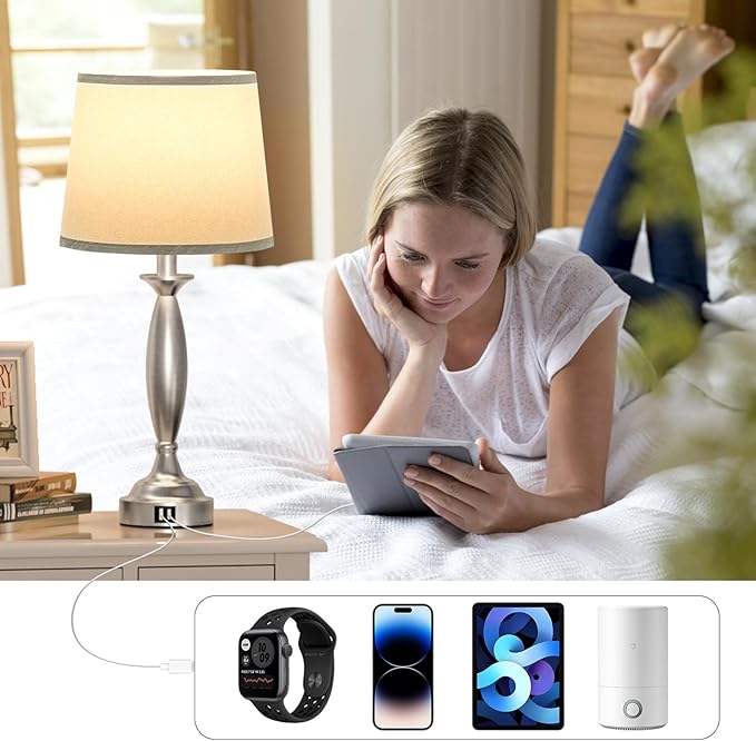 Bedrooms Touch Control Bedside Lamp - Image 7