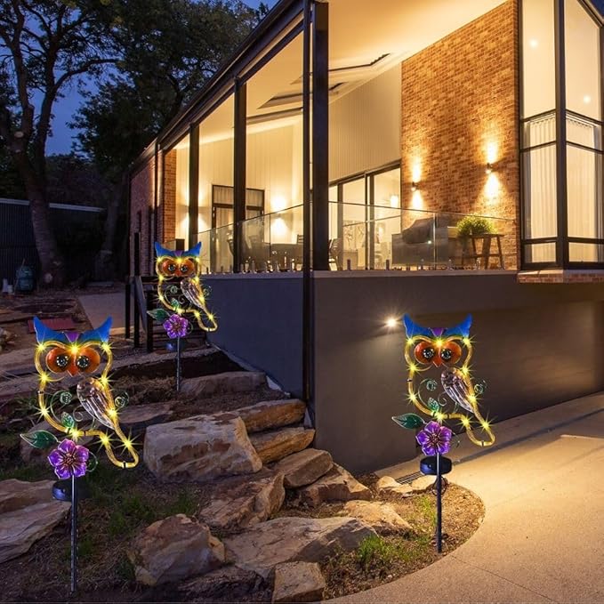 Owl Decorative Solar Light Garden Decor Landscape Path Lights - Image 2