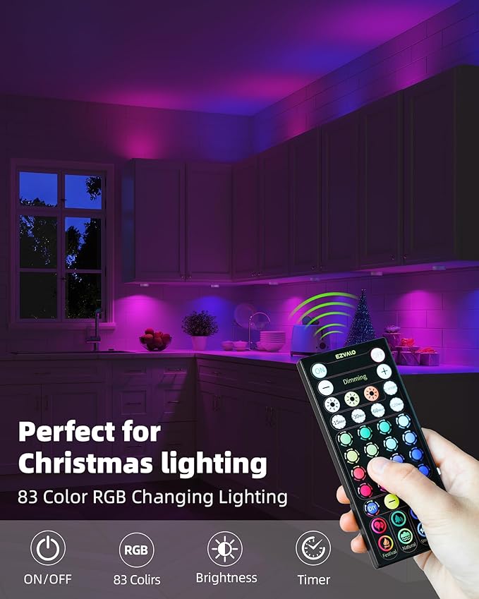EZVALO LED Puck Lights, 2.5'' Mini Tap Lights, Wireless Closet Light, Under - Image 2
