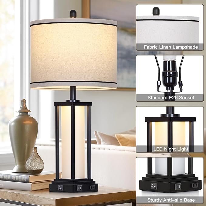 27" Tall Vintage Table Lamp - Image 8
