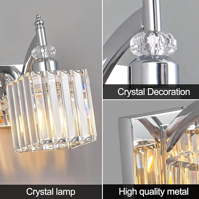 6 Light Bathroom Vanity Light Modern Chrome Vanity Light Fixtures Bathroom - Image 5