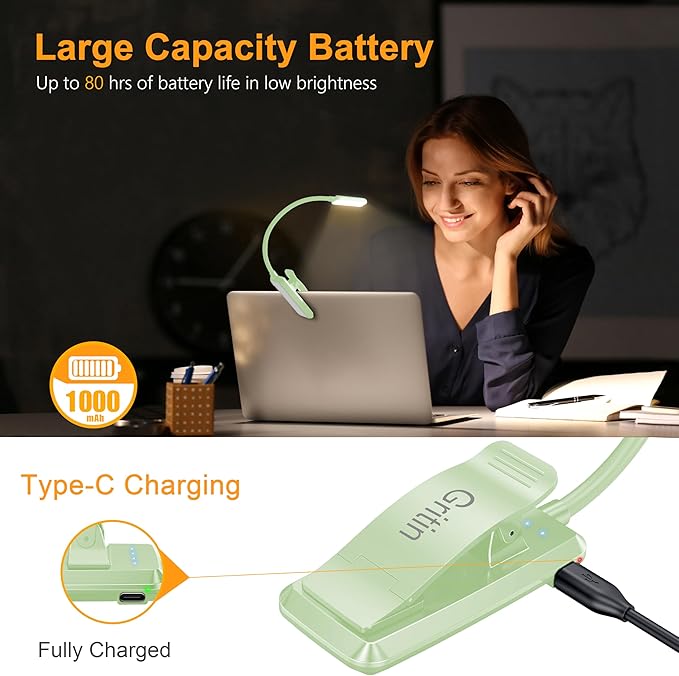 Gritin 9 LED Rechargeable Book Light - Image 4