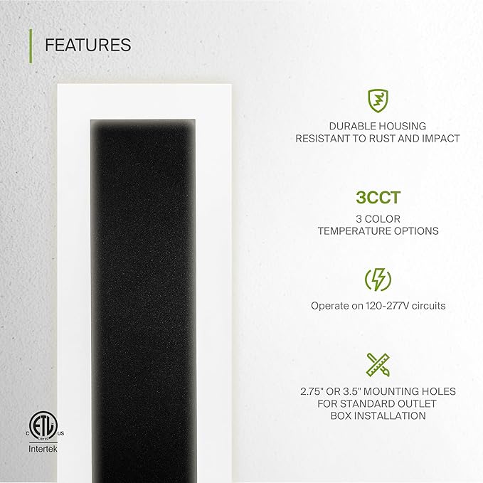 ASD LED 48" Long Wall Mount Light Fixture, Outdoor & Indoor Linear Sconce | 3CCT - Image 3