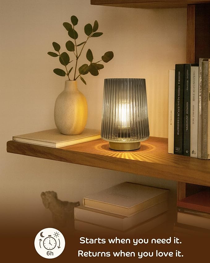 Battery Operated Lamp with Timer, Small Cozy Table Lamp - Image 6