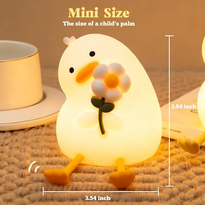 AVEKI Duck Night Light for Kids, Cute Light up Duck Decor Lamp, 3 Levels - Image 7