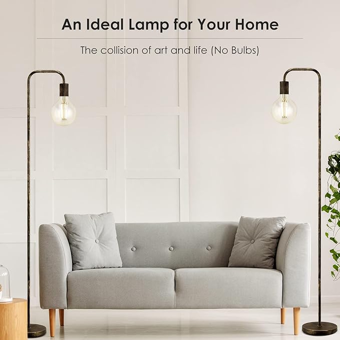 BoostArea Floor Lamp, Bronze Industrial Floor Lamp, 63 Inch Antique Standing - Image 8