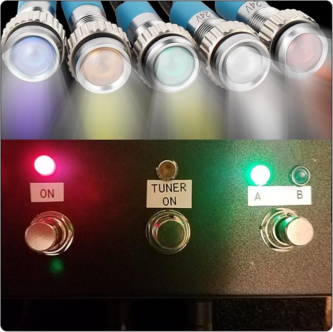 GASHER 12V/24V/110V 20mA Energy Saving Indicator Light Mounting Hole Size 6mm - Image 5