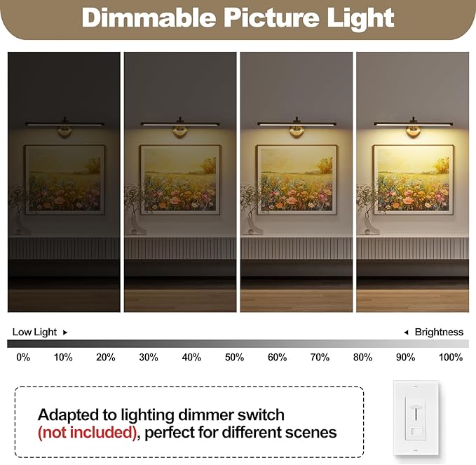 Hard-Wired Picture Lights 23.62 Inch Dimmable LED Wall Art Lighting Modern - Image 2