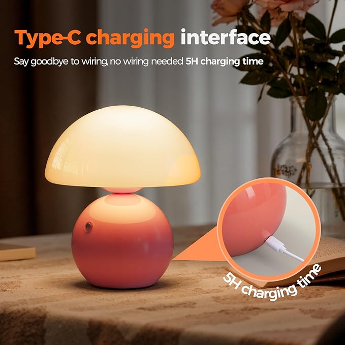 NIORSUN Mushroom Lamp Table Lamp - Image 4