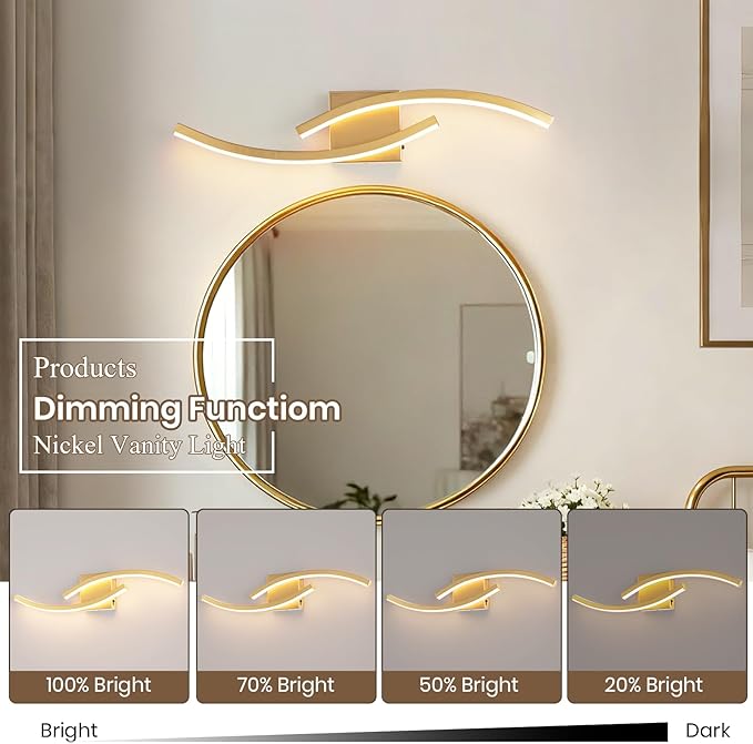 23.62 inch Vanity Light for Bathroom Lighting Fixtures Over Mirror Dimmable - Image 3