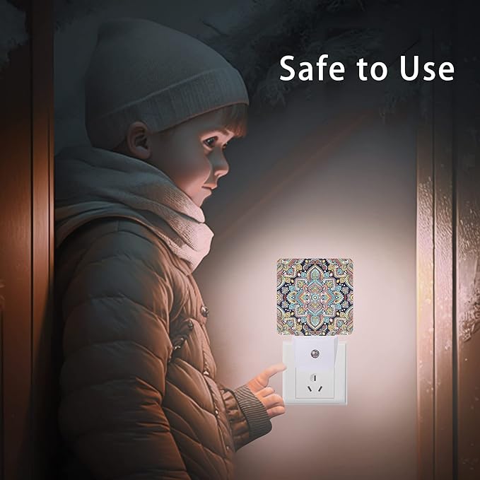 Mandala Floral Night Lights Plug into Wall Ethnic Mandala Night Light 0.5W - Image 8