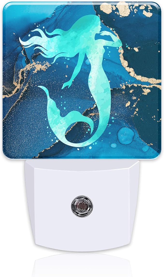 Watercolor Turquoise Mermaid Night Light by sndheke