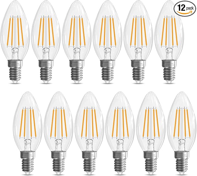 E12 Candelabra Bulb 40 watt Equivalent, E12 LED Bulb Non-Dimmable Chandelier by GvvooHome