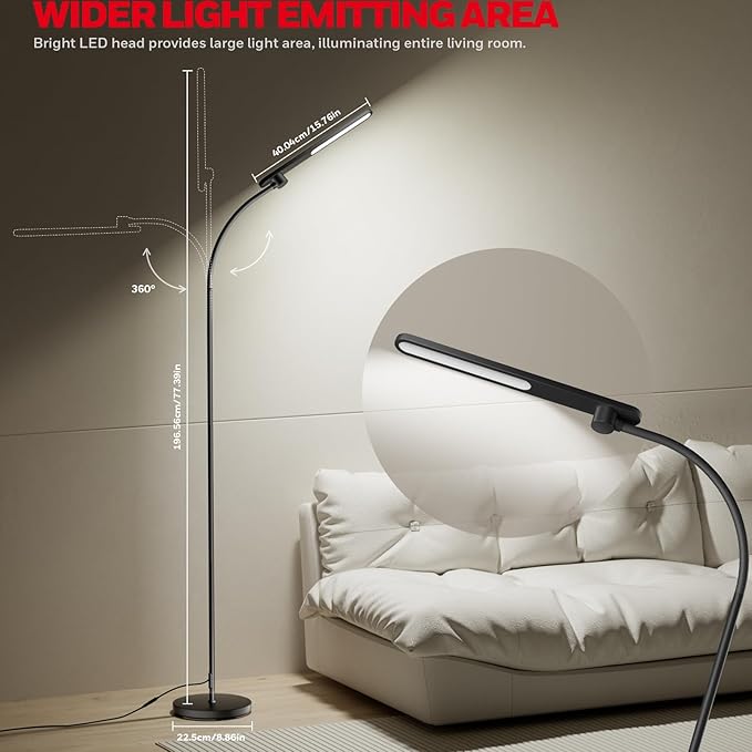 Honeywell LED Floor Lamp, F4 Sunturalux™ Gooseneck Floor Lamps - Image 4