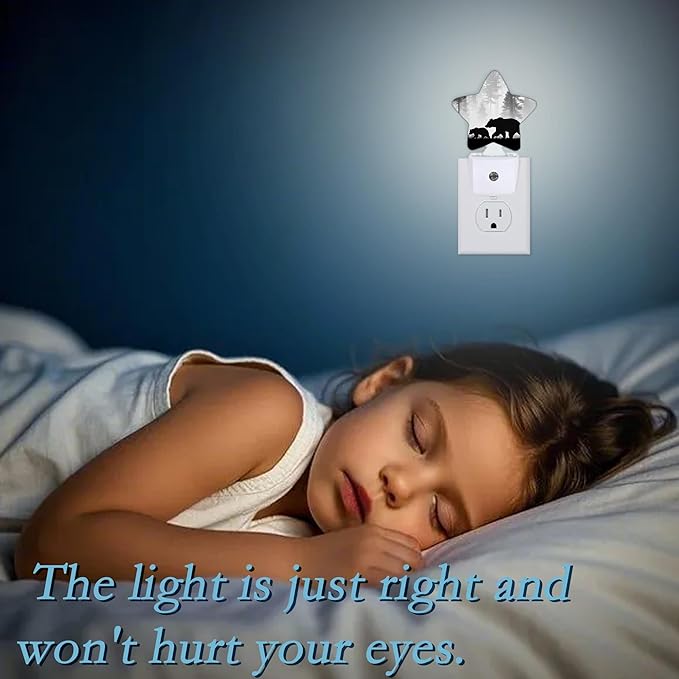 Bear Pine Tree Night Light, Plug Into Wall Decor Nightlights - Image 6
