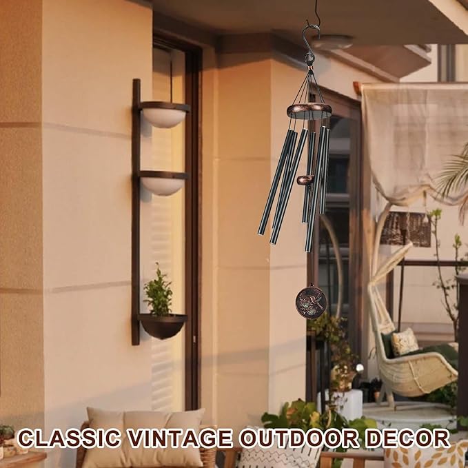 Wind Chimes for Outside, Vintage Hummingbird Deep Tone Wind Chime Outdoor - Image 8