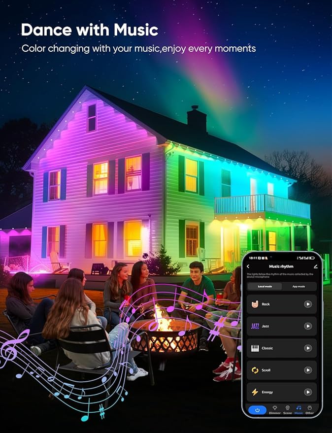 Permanent Outdoor Lights 150ft, RGBW Eaves Light - Image 5