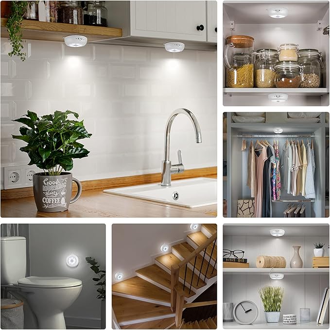 BLS Motion Sensor Light Indoor, Wireless LED Night Light, Under Cabinet Lighting - Image 7