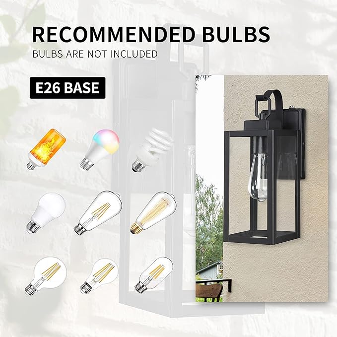 Pia Ricco Outdoor Wall Lights, Dusk to Dawn Matte Black Exterior Light Fixture - Image 6