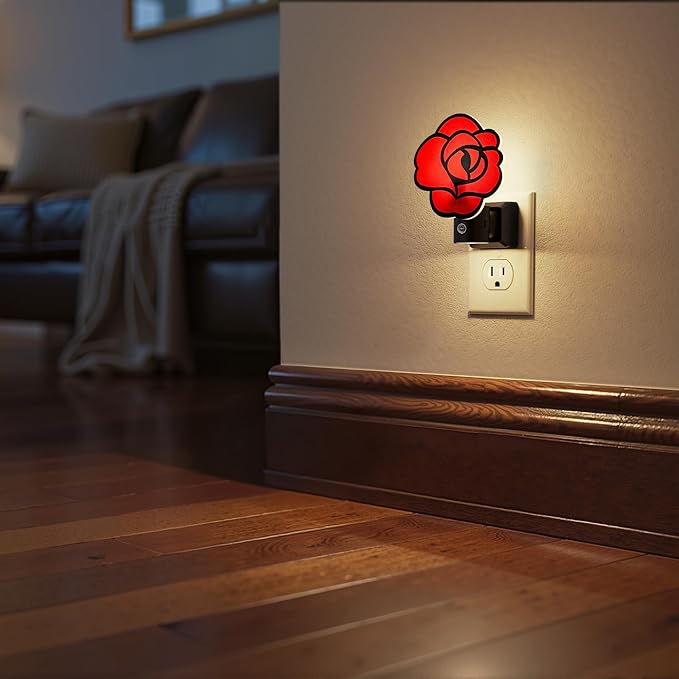 Briignite Flower Night Light 1 Pack, Rose Night Lights Plug into Wall Dimmable - Image 5