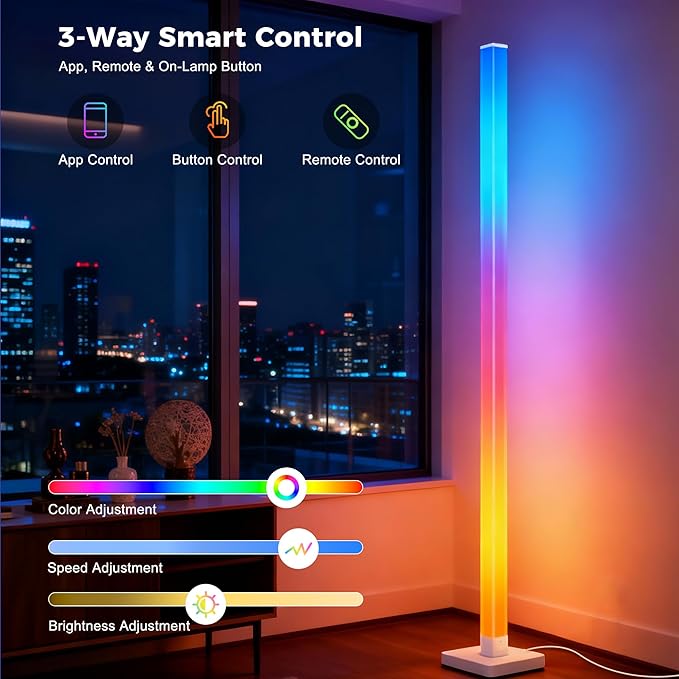 2 Pack DIY Corner Floor Lamps, ICRGB Floor Lamp - Image 4