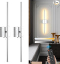 Chrome Wireless LED Battery Operated Wall Sconces, 11000mAh Rechargeable Wall by KELUOLY