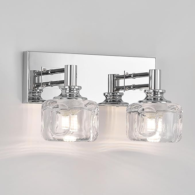 Chrome Vanity Light 2 Lights Vanity Lights by BHBYEDYCK