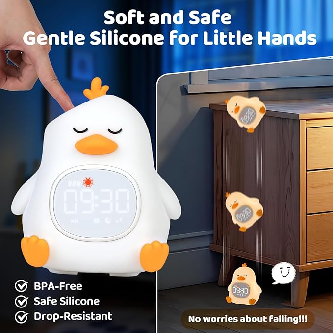 Sleepy Duck Alarm Clock with Night Light - Image 7