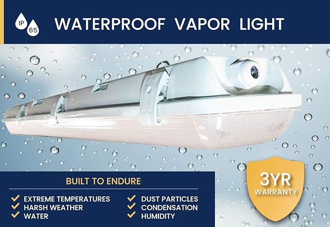 Orilis 4 FT 4500K 72W LED Vapor Tight Lights | Commercial Indoor/Outdoor - Image 2