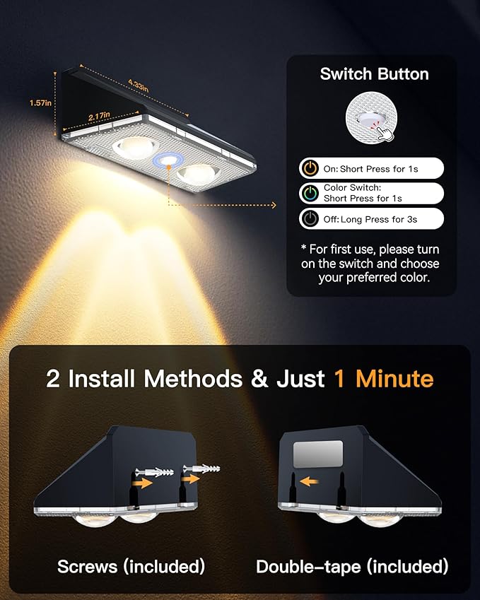 Solar Fence Lights Outdoor, 6 Pack IP65 Waterproof Fence Lights Solar Powered - Image 7