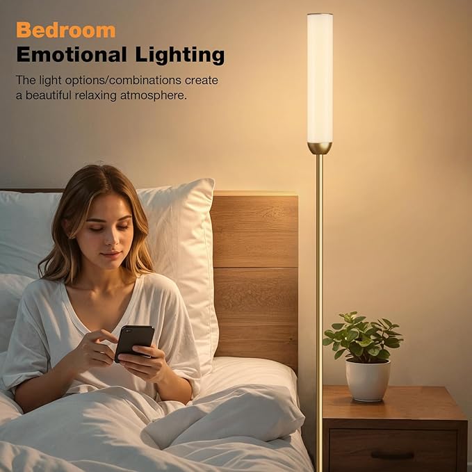 Ambimall LED Floor Lamp with Remote Control, Foot Switch - Image 2