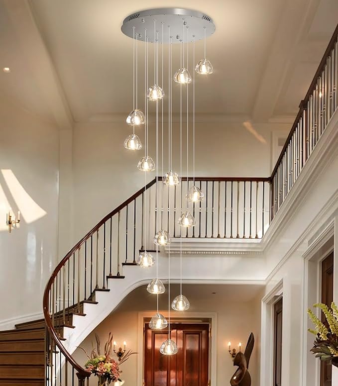 LED Glam Chandelier 118 inches Long Light Luxury Crystal Ceiling Chandeliers - Image 3