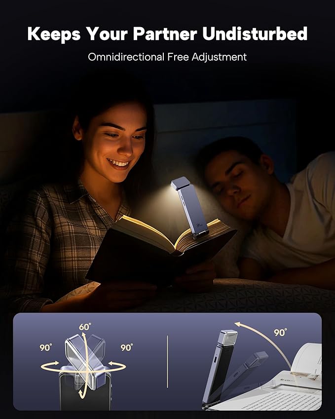 86lux Book Light, Rechargeable Clip-On LED Reading Light - Image 4