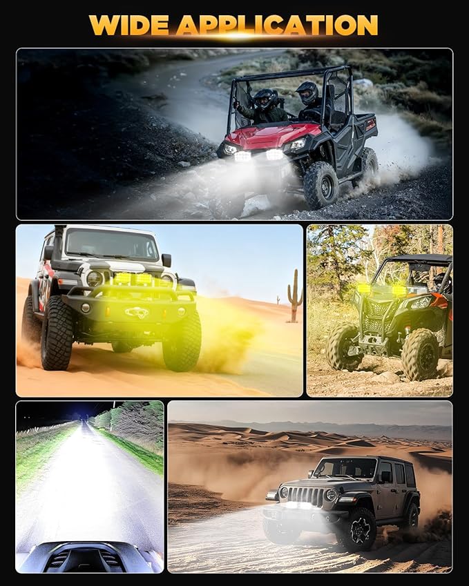Auxbeam V-MAX Series LED Light Pod 7 Inch, 270° Side Shooter LED Offroad Lights - Image 7