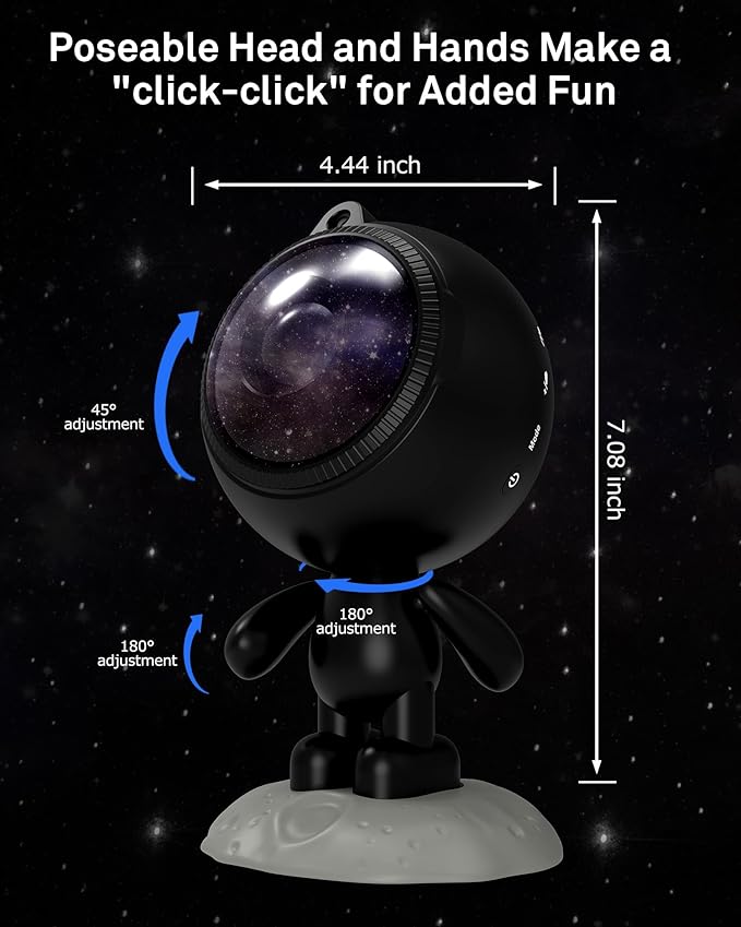 AIRIVO Star Projector, Astronaut Galaxy Projector Night Light Bluetooth Speaker - Image 6