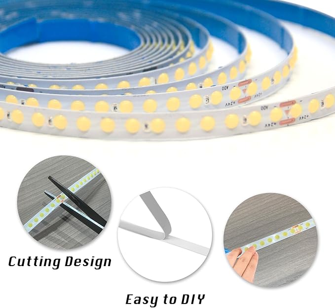 dalattin White COB LED Strip Lights, 16.4ft Dimmable Super Bright 24V Led Tape - Image 8