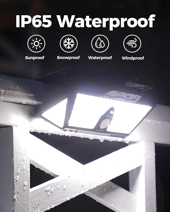 Large Clip on Solar Lights Outdoor, 208 LEDs 1000Lum Bright Solar Security Light - Image 7