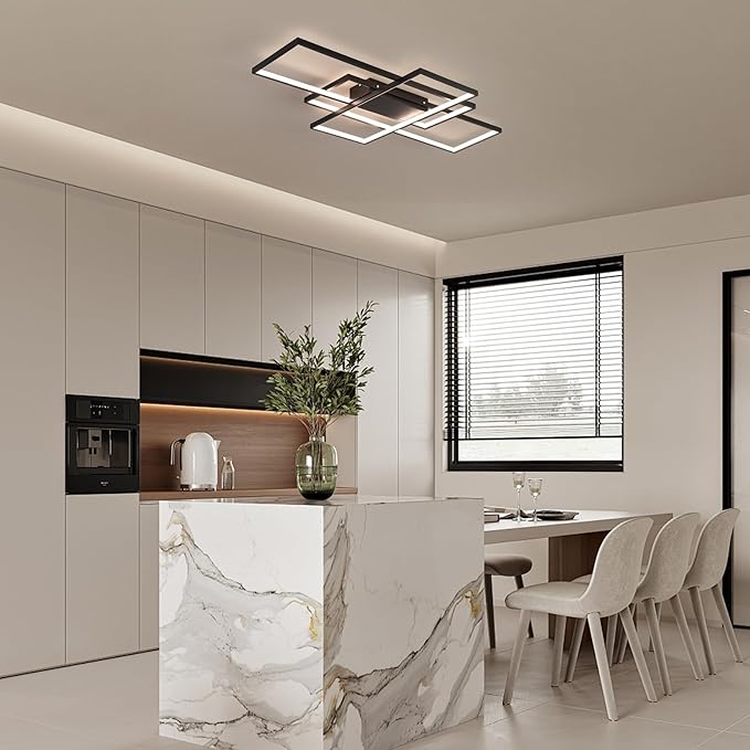 GEADI Large Modern LED Ceiling Light, 35.4" Dimmable Flush Mount Ceiling Lights - Image 9