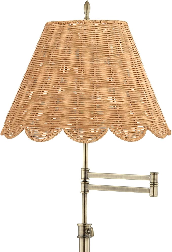 360 Lighting Westbury Modern Natural Cottage 70" Tall Standing Floor Lamp - Image 2