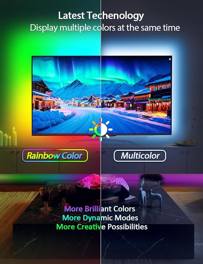 MATICOD LED Lights for TV Led Backlight, 9.84ft RGB Led Strip Lights for TV - Image 2