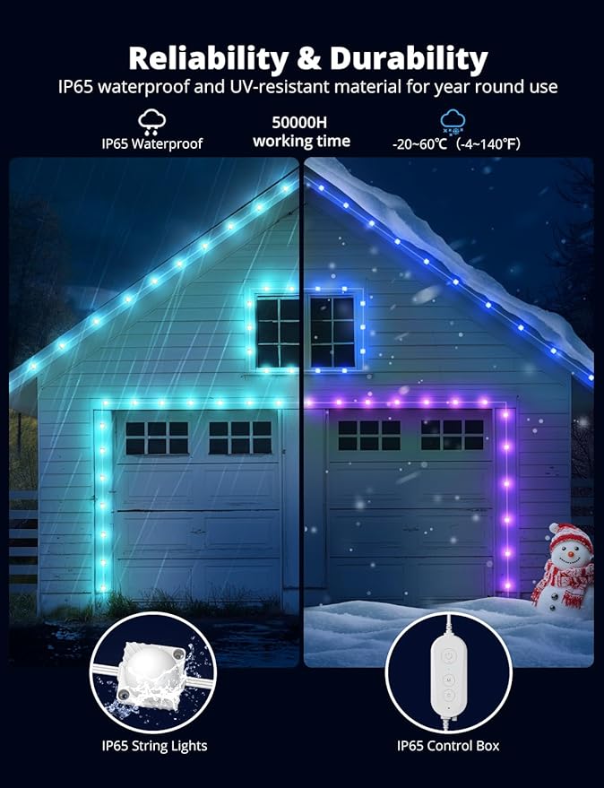 APPECK Permanent Outdoor Lights 50ft - Image 4