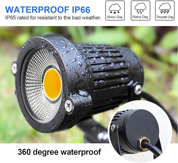 LED Landscape Lights Low Voltage Spotlights Lighting 5W 12V 24V Garden Pathway - Image 2
