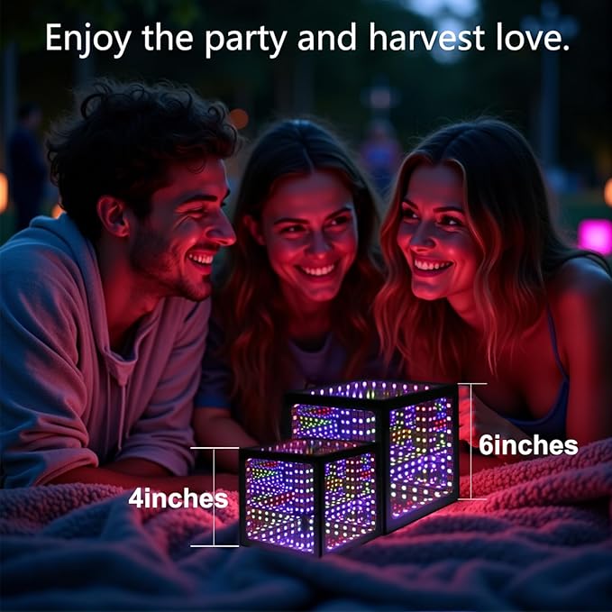 Infinity Hyper Cube LED Table Lamp, Color-Changing Music-Sync APP-Controlled - Image 3