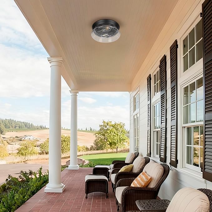 Motion Sensor Outdoor Ceiling Light, Farmhouse Waterproof Ceiling Light - Image 7